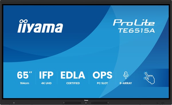 iiyama ProLite TE6515A-B1AG - 65" Diagonalklasse (64.5" synlig) LED-bakgrunnsbelyst LCD-skjerm - interaktiv digital skilting - med berøringsskjerm ...