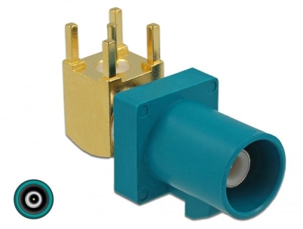 Delock FAKRA C -pistoke 90° PCB - Modulaarinen lisäosa - FAKRA C - sininen, RAL 5005