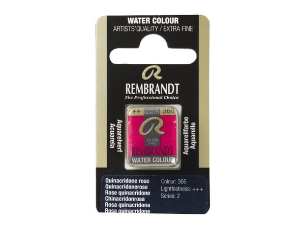 Rembrandt Watercolour Pan Quinacridone Rose 366