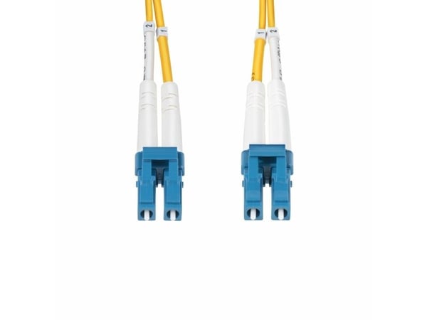 StarTech.com 5m (16.4ft) LC to LC (UPC) OS2 Single Mode Duplex Fiber Optic Cable, 9/125µm, Laser Optimized, 10G, Bend Insensitive, Low Insertion Lo...