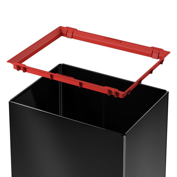 Hailo Big-Box Swing L 0840-141 Jäteastia 35 l Teräslevy (S x K x S) 339 x 545 x 260 mm Musta Itsesulkeutuva saranoitu kansi 1 kpl