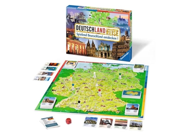 Ravensburger Deutschlandreise, Lautapeli, Matkailu-/seikkailupeli, 8 vuosi/vuosia, Perhepeli