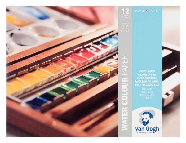 Van Gogh akvarellpapper block | 32 x 24 cm, 300 g, 12 ark