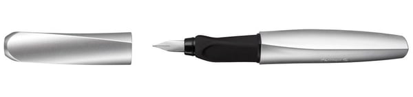 Pelikan Twist P457 fyllepenn M-spiss, rustfritt stål, sølv