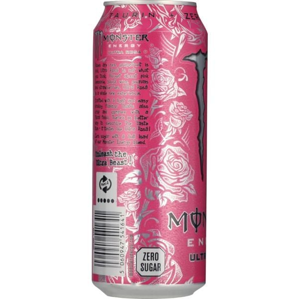 Monster Energy Ultra Rosa 50 cl burk Zero Sugar - (24 st) inkl. pant