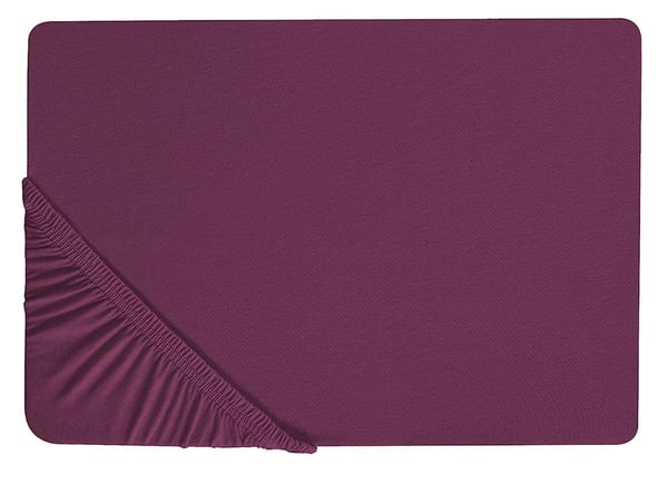 Beliani cotton sheet 180 x 200 cm burgundy JANBU Lumarko!