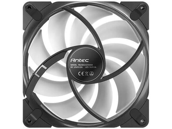 Antec TQ 140 ARGB_3PK, Fan, 14 cm, 89,72 cfm, Grå, Svart
