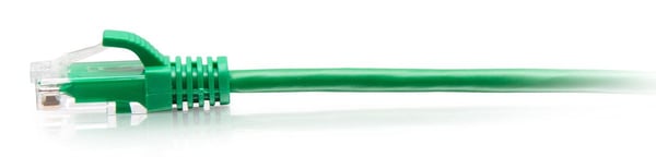 C2G 1ft (0.3m) Cat6a Snagless Unshielded (UTP) Slim Ethernet Network Patch Cable - Green - Koblingskabel - RJ-45 (hann) til RJ-45 (hann) - 30 cm - ...