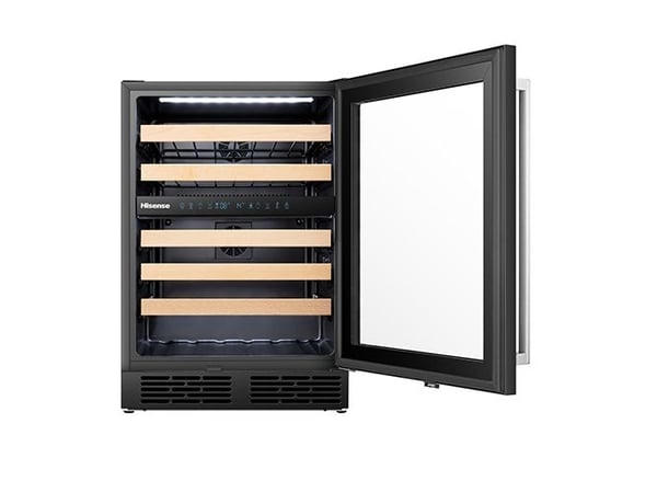 Hisense RW17W4NWLG0 viinikaappi 46 pulloa G-energialuokka vapaasti seisova musta