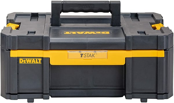 DeWALT TSTAK III DWST1-70705 verktygslåda med djup låda, 6 fack, svart/gul
