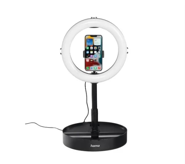 Hama SpotLight FoldUp 102 II LED-ringlampa 1100 lm, smartphonekit, hopfällbar