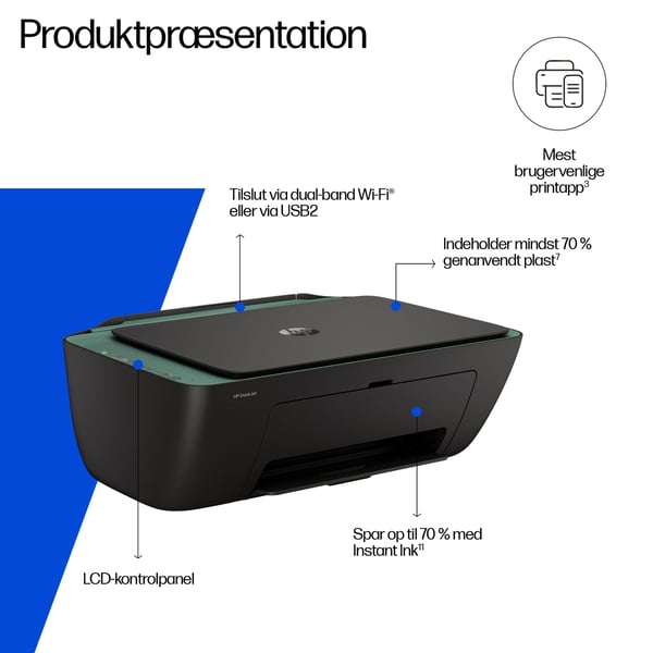 HP DeskJet 2923 89F99B blekkskriver, alt-i-ett, farge, trådløs