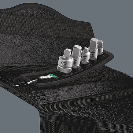 Wera 781/5 Sett 1 med topnøkkeladaptere 1/4", 3/8", 1/2", 5 stk.