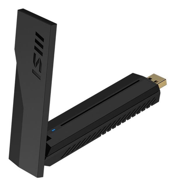 MSI BE6500 USB-adapter WiFi 7 2880 Mbit/s, svart