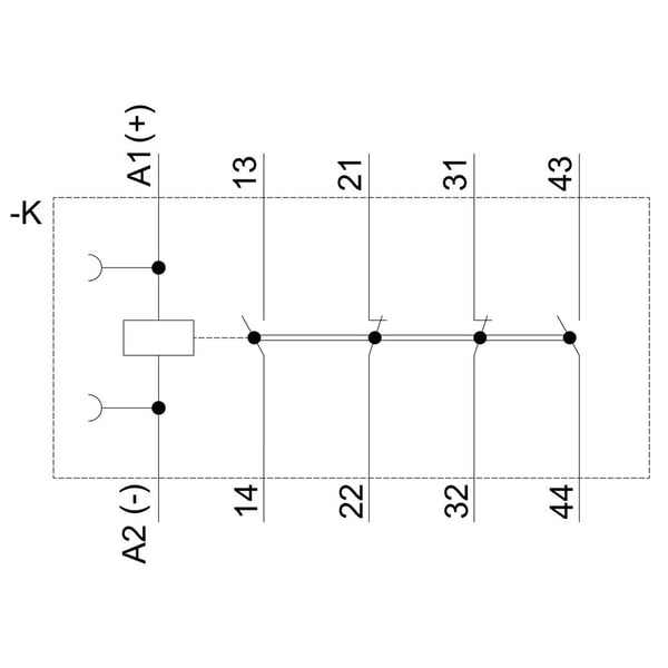 Hjälpkontakt 2 terminaler 2 brytning DC 24V 3RH2122-1BB40