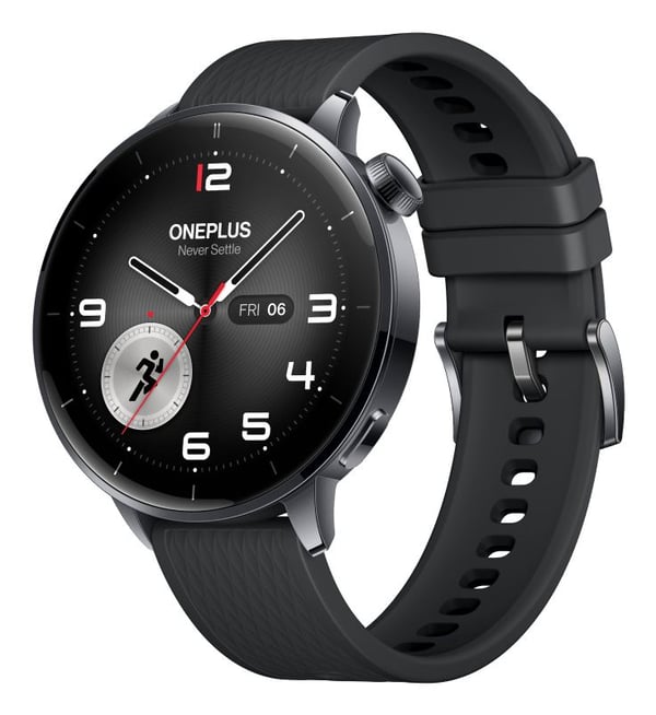 OnePlus 5491100457 silikonarmband för Watch 3 43 mm, svart