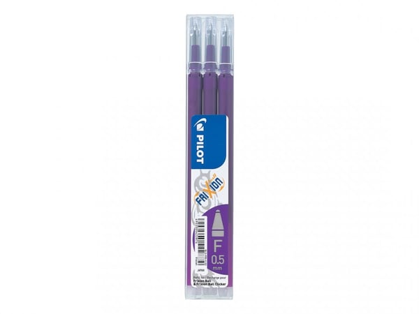 Pilot FriXion - Påfyll - fiolett - 0.5 mm (en pakke 3)