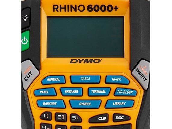 DYMO Rhino™ 6000+, ABC, Direkte Termisk, Koblet med ledninger (ikke trådløs), Gult