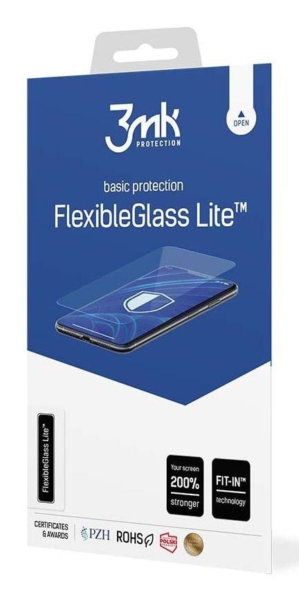 3MK FlexibleGlass Lite, Nokia, 215 4G, 235 4G, Slagbestandig, Ripebestandig, Sort, Gjennomsiktig, 1 stykker