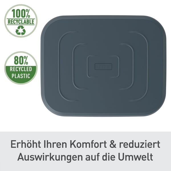 Leitz Ergo justerbar fodstøtte, grå, 80% recirkuleret plast