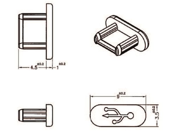 Delock Pölysuoja USB 2.0 Micro-B Female - Støvdække - sort (pakkaus 10 kpl)