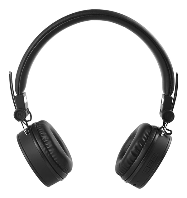 Streetz BT200 Foldable on-ear BT headset, 3.5 mm, black, Ledning & Trådløs, Musikk, 20 - 20000 Hz, 176 g, Hodesett, Svart
