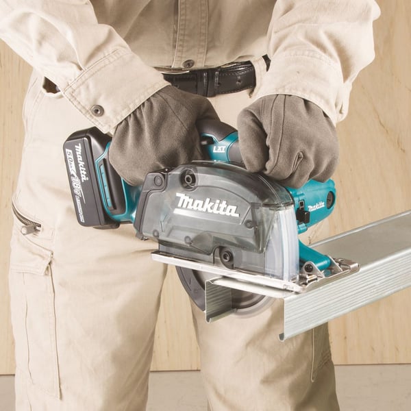 Makita DCS552RTJ, Metalli, Musta, Mintunvärinen, Harjaton, 13,6 cm, 3600 RPM, 5,05 cm