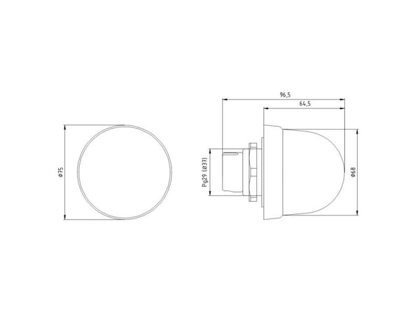 Siemens 8WD5300-1AB Merkkilamppu (Ø x K) 70 mm x 66 mm Punainen 1 kpl