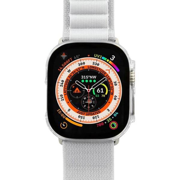 LAUT Shield, Boks, SmartWatch, läpinäkyvä, Apple, Apple Watch 45mm, lasia, polykarbonaatti (PC)