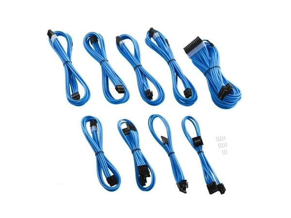 CableMod PRO Series ModMesh C-Series - Strömkabelsats - formpressad - ljusblå