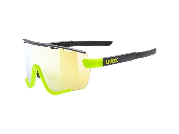 Uvex sportstyle 236 set, Multisport, Unisex, Semi-rammeløs, Sort, Gult, Gult