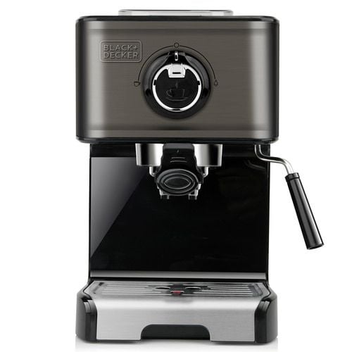 BLACK+DECKER BXCO1200E - Kaffemaskin med melkeskummer - 15 bar