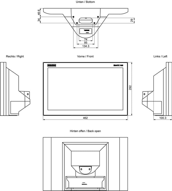 Siemens 6AV7863-6MA16-2AA0, 1080 x 1920 pixlar, 296 mm, 9,52 kg, 660 mm, 550 mm, 275 mm