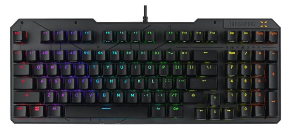 ASUS TUF Gaming K3 Gen II tangentbord optisk-mekaniskt ROG RX RED, US, svart