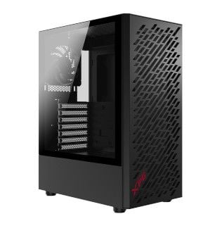 XPG VALOR AIR - Mid tower - ATX - genomskinlig sidopanel (härdat glas) - ingen strömförsörjning - svart - USB/Audio/Mic