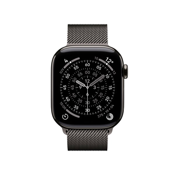 Apple Watch Series 11 GPS + Cellular 42mm Slate Titanium Case with Slate Milanese Loop