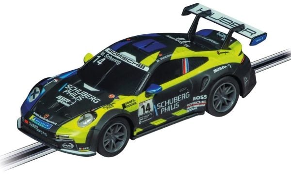Carrera Porsche 911 GT3 Cup (992) "Huber Racing, No.14", Modellsportbil, 1:43, Porsche 911 GT3 Cup (992), 6 År, Svart, Blå, Lime, 490 mm