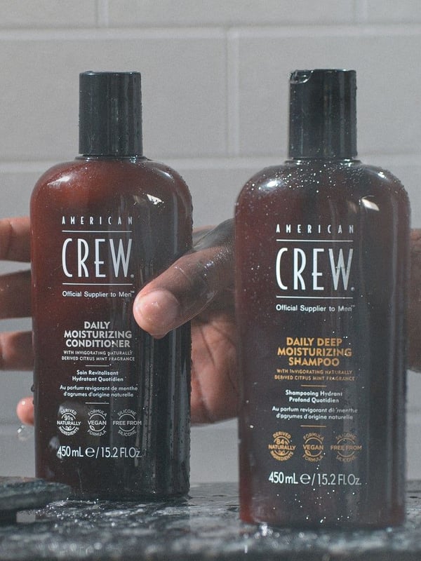 American Crew Daily Moisturizing Conditioner, Män, 1000 ml, Torrt hår, Normalt hår, Alla färger, Skydd, Reparation, Stärkande, Flaska