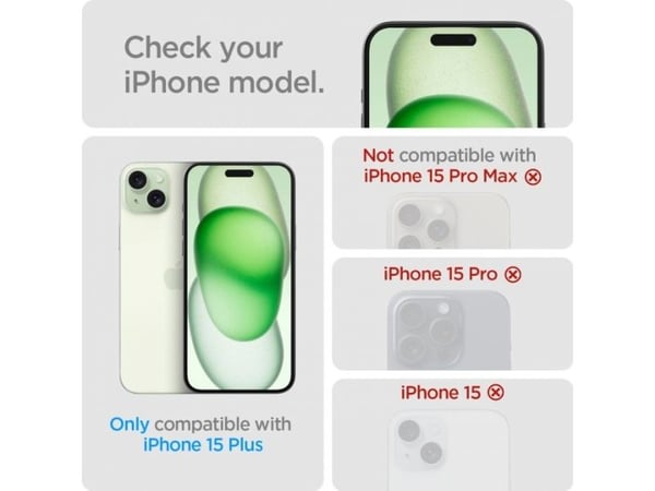 Spigen Glas.tR EZ Fit Privacy herdet glass til iPhone 15 Plus