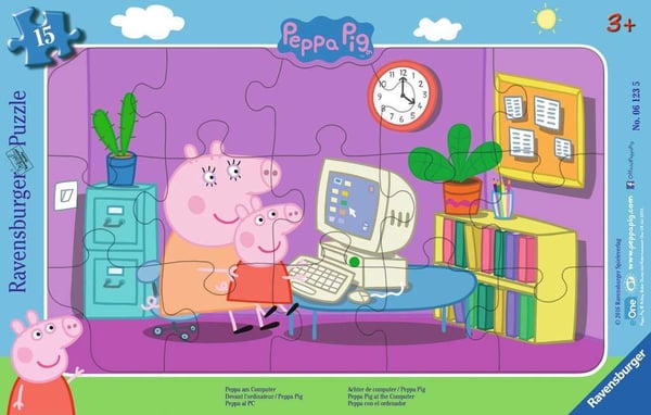 Ravensburger Peppa In Front Of The Computer - 15 brikker