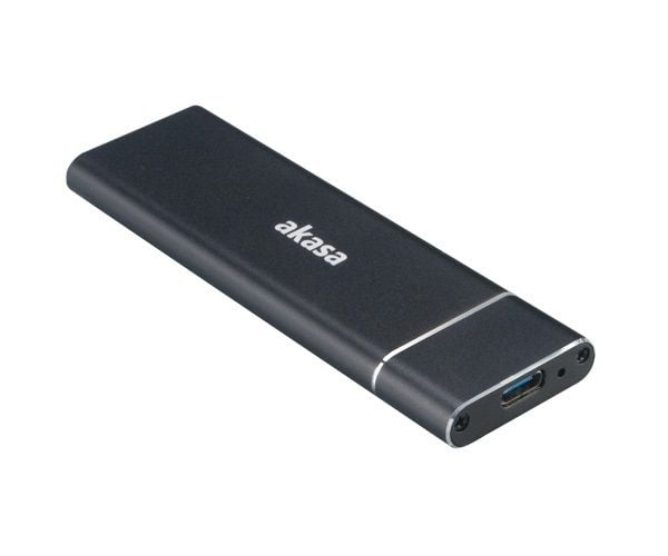 Akasa AK-ENU3M2-02, SSD-kotelo, M.2, M.2, 10 Gbit/s, USB-liitettävyys, Musta