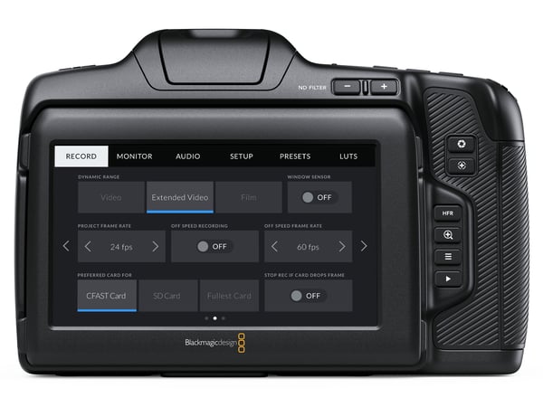 Blackmagic Pocket Cinema Camera 6K Pro videokamera 6K 50 fps, kun kamerahus
