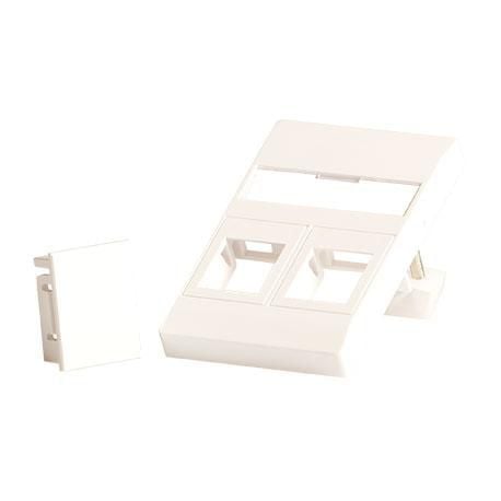Lanview LVN126097, Valkoinen, Ruuviton, RJ45 Keystone jack, Keystone-moduulipidike, 100 mm, 100 mm