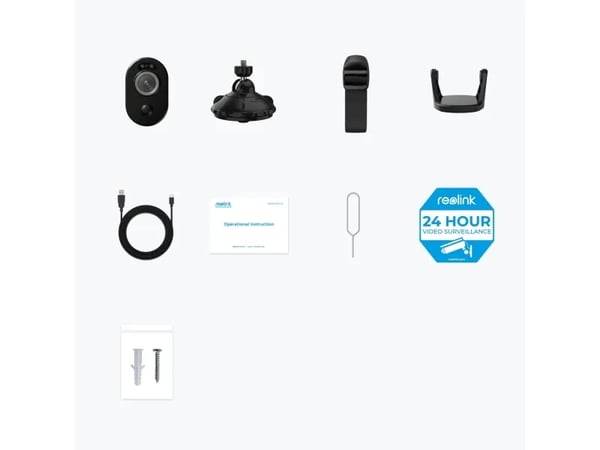 Reolink Argus-sarja B330-B, IP-turvakamera, sisä- ja ulkotiloissa, langaton, Amazon Alexa ja Google Assistant, 6500 K, seinäpaneeli