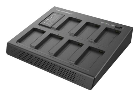Grandstream GMC08 - Batterilader + AC-strømadapter - 8 x batterier lader - 24 watt - 1 A - 8 utgangskontakter - for P/N: WP820-BATT