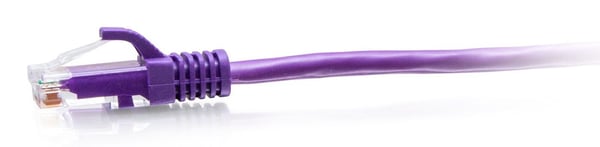 C2G 1ft (0.3m) Cat6a Snagless Unshielded (UTP) Slim Ethernet Network Patch Cable - Purple - Koblingskabel - RJ-45 (hann) til RJ-45 (hann) - 30 cm -...