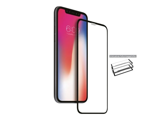 nevox Nevoglass 3D, Apple, iPhone 16 Pro, Naarmuuntumisenkestävä, Putoamisenkestävä, Musta, Läpinäkyvä, 1 kpl