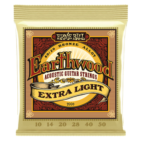 Ernie Ball 2006 Earthwood Bronze 80/20 Light - stålsträngar för akustisk gitarr
