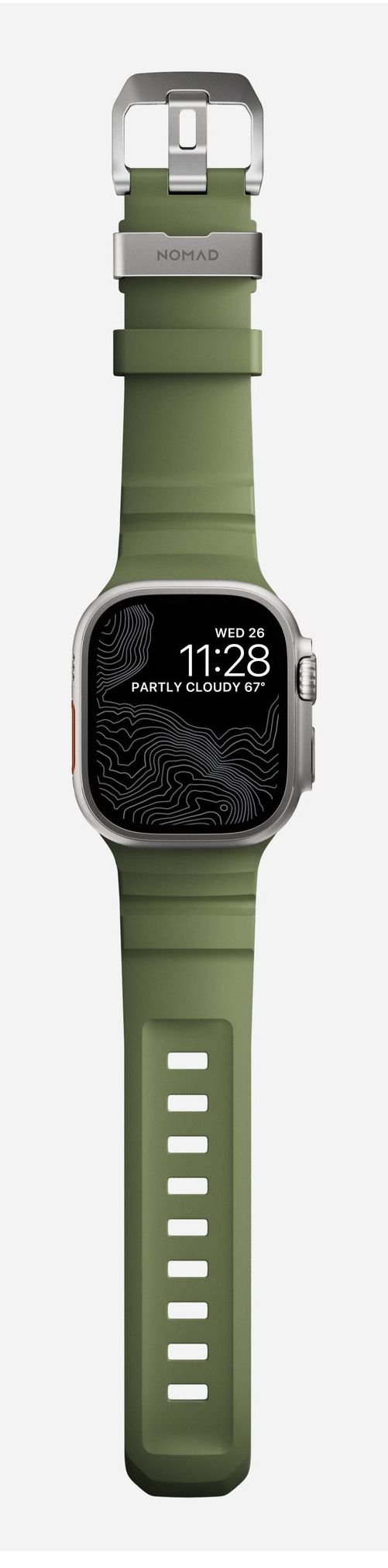 Nomad Rocky Point Band, Yhtye, Älykello, Luonnollinen, Apple, Ultra / 46mm, Nahka, Titaani