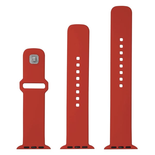 KIINTEÄ - Kellon ranneke älykelloon - 38/40/41 mm, silikoni - punainen - Apple Watch Hermès Series 7, Hermès Series 9, Nike Series 7, Series 10, Se...